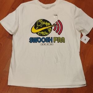 Nike White Tee with Gray Logo